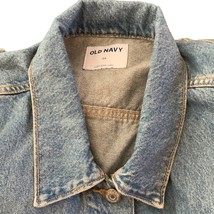 Old Navy Denim Jacket Plus 2X Blue Jean Pockets Accent Stitching - £23.61 GBP