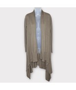 SOFT SURROUNDINGS medium brown wool blend long line open cardigan size s... - €37,03 EUR