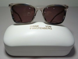 Diane von Furstenberg KATHRYN Crystal Nude New Women&#39;s Sunglasses - £157.45 GBP