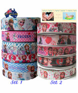 Frozen Grosgrain Ribbon 22mm Crafting Hair bow hairclips making Scrapboo... - $391.64 MXN+