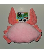 NEW Pawfam Pink Crab Plush Pet Dog Toy Squeaker 10&quot; Stuffed Animal - £15.49 GBP