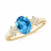 Authenticity Guarantee

Oval Swiss Blue Topaz Criss Cross Ring with Diamonds ... - £825.10 GBP