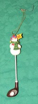 Golf Club Iron and Ball Snowman Christmas Ornament - £7.98 GBP