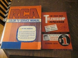 RCA Color TV Service Manual 1971 &amp; Be Your Own TV Repairman (Guth) 1969 PB - £19.53 GBP