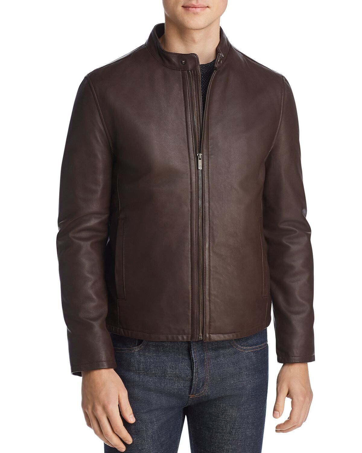 Cole haan vintage lamb moto jacket sale