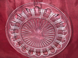 Crystal Colonial Knife And Fork 10 Inch Dinner Plate Mint Depression Glass - £15.62 GBP