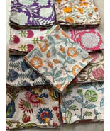 Indian block Printed Cotton Napkins Mix and Match boho floral Table Napkins - $710.80 MXN