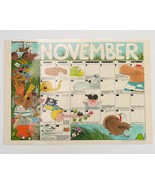 November 1981 2-Sided Class Calendar &amp; Owl Poster Instructor Magazine Su... - £15.45 GBP