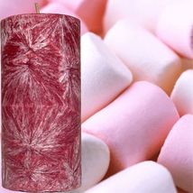 Strawberry Marshmallows Scented Palm Wax Pillar Candle Hand Poured - £19.69 GBP+