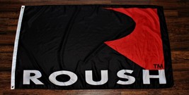 Roush Racing Flag Banner 3&#39; x 5&#39; Black &amp; Red NASCAR Auto Garage Man Cave Car New - £12.50 GBP