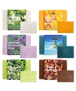 6 Natural Soaps for Women Men Handmade Artisan Soap Gift Set with Essent... - £28.88 GBP