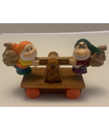 1992 Happy Grumpy See Saw McDonalds Meal Toy Disney Snow White 7 Dwarfs  - $8.00