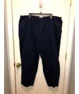 Draper&#39;s &amp; Damon&#39;s 24W Petite Pants Elastic Waist Navy Blue Waist 46-50&quot; - $10.81 CAD