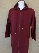 Roaman&#39;s Plus  S  12 Light Weight Jersey Fleece Lined Hooded Jacket Burgendy  - £8.68 GBP