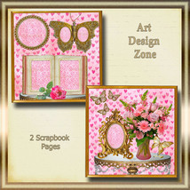 Mesmerizing Pink &amp; Charming Scrapbook Pages - £15.80 GBP