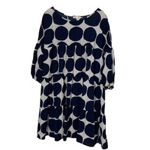 Carole Christian Blue Polka Dot Pullover Shift Dress Womens Size Large - $12.00