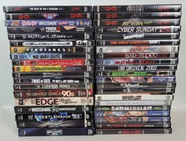 Lot of 39 Wrestling DVDs WWE TNA Wrestlemania No Way Out Hell in a Cell Etc Etc - £178.05 GBP