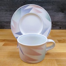 Mikasa Intaglio Fantazz Tea Cup and Saucer Ceramics CAC6 Coffee Mug John Bergen - £7.45 GBP