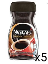 5 x Nescafe Rich Hazelnut Instant Coffee from Canada 100g , 3.5 oz each - $52.25