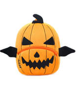Anykidz 3D Orange Pumpkin Kids School Backpack Cute Cartoon Animal Style... - £32.78 GBP