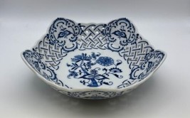 BLUE DANUBE Open Candy Dish with Pierced Border Made in Japan - $39.99