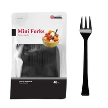 48 Count Black Mini Appetizer Forks, 1-Pack - £9.01 GBP