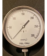 Tel Tru pressure gauge 6037SS2L1E8M 6&quot; dia., stainless 0-300 PSI, 1/2&quot; port - $3,117.80 MXN