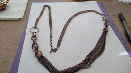 Black brass chain loop costume handmade pendant less necklace chain 24 p... - $19.00