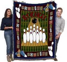 Bowling Blanket - Sports Fan Coach Team Gift Tapestry Throw Woven from, 72x54 - £62.33 GBP