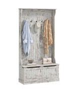3-in-1 Entryway Hall Tree, White - $4,512.46 MXN