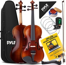 Pyle 3/4 Size Beginner Violin Starter Kit, Violin Starter Package With, Adults - £101.63 GBP