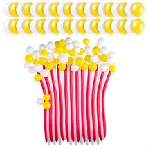 Popcorn Party Supplies and Movie Night Decorations - Popcorn Latex Ballo... - £13.51 GBP