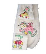 VTG Retro Kitschy Applique Animals 3 Pc Bath Towel Hand And Washrag Set ... - $48.23