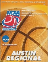2005 NCAA MEN&#39;S BASKETBALL CHAMPIONSHIP Austin Regional Program - Michig... - £28.31 GBP