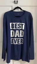 Place Mens Shirt Size XXXL Blue Silver Best Dad Ever Graphic Tee Shirt L... - £15.69 GBP