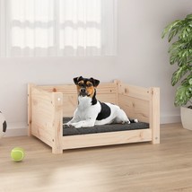 Dog Bed 55.5x45.5x28 cm Solid Pine Wood - £30.53 GBP