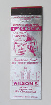 Wilson&#39;s - New Haven, Connecticut Sea Food Restaurant 20 Strike Matchbook Cover - £1.62 GBP