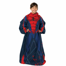 Spider-Man Costume Throw Youth Blanket With Sleeves Blue - £33.55 GBP