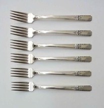 1940 ~WM.ROGERS AA HEAVY SILVERPLATE FLATWARE~LADY DRAKE 6 grille forks ... - £27.41 GBP