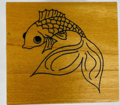 Vintage Great Impressions Koi Fancy Goldfish Cute Eyes Fish Rubber Stamp C372 - £11.87 GBP