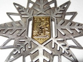 BUGS BUNNY Looney Tunes Pewter Stamp Christmas Ornament 1997 Snowflake W... - $176.78 MXN