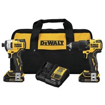 DEWALT ATOMIC 20V MAX* Combo Kit with Hammer Drill &amp; Impact Driver, 2-To... - £276.91 GBP