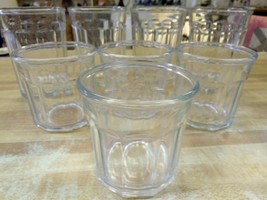 Vtg Set Of 8 Luminarc Glass France 10 Panel Tumblers  - £47.47 GBP