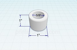 Reducing Nylon Bushing Adapter 1&quot; to 5/8&quot; for 1&quot; thick Bench Grinder Wheel - $6.65