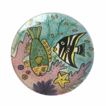 1991 Carmel Artist Ocean Plate Angel Fish Studio Pottery Handpainted U34 - £36.73 GBP