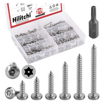 210Pcs #8 Torx Security Screws – 304 SS Anti-Theft Set + T20 Bit - $27.27