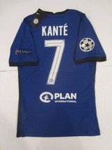 N&#39;Golo Kante Chelsea FC UCL Final Match Slim Blue Home Soccer Jersey 2020-2021 - £95.90 GBP