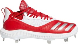 Adidas Icon V Bounce Men&#39;s Iced Out Metal Baseball Cleats Red White EE41... - £53.82 GBP