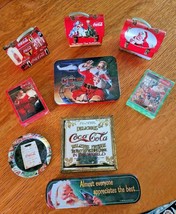 Vintage Coca Cola Lot - 2 decks playing cards, 2 Coasters, 3 Mini Lunchbox, Etc. - £19.97 GBP
