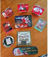 Vintage Coca Cola Lot - 2 decks playing cards, 2 Coasters, 3 Mini Lunchb... - £19.65 GBP